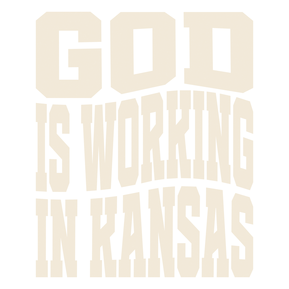 Cream God Is Working in Kansas print artwork